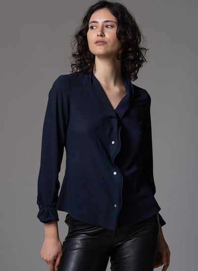 CAROLINA NAVY MINIMALIST BLOUSE