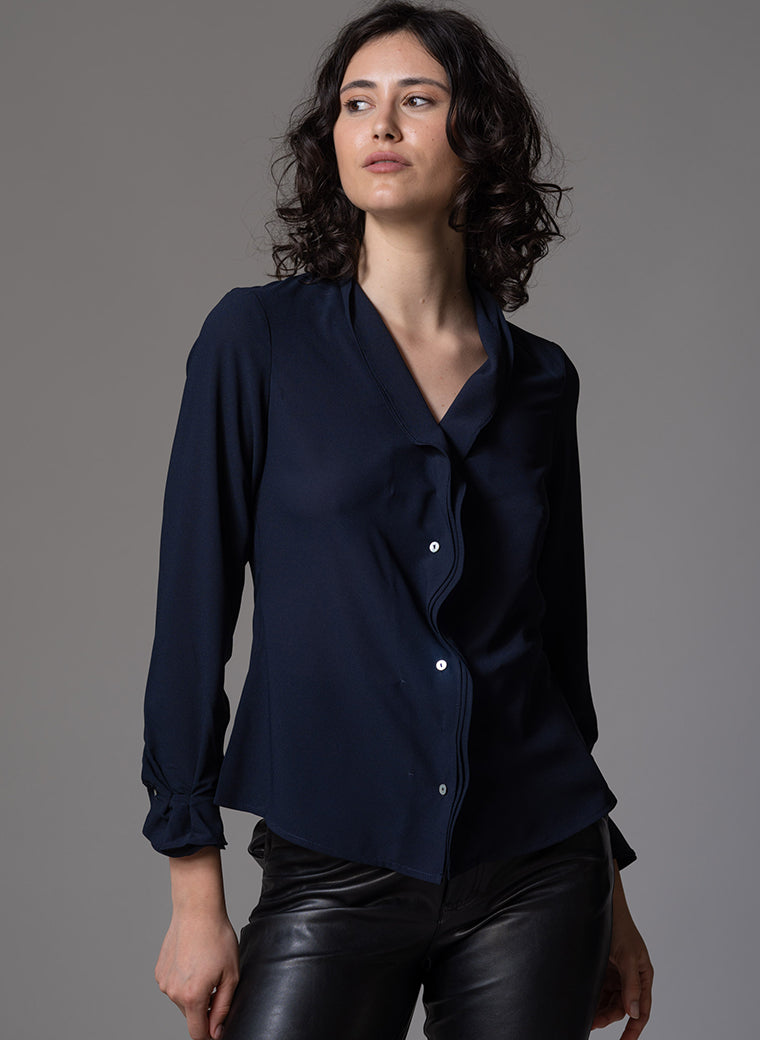 CAROLINA NAVY MINIMALIST BLOUSE