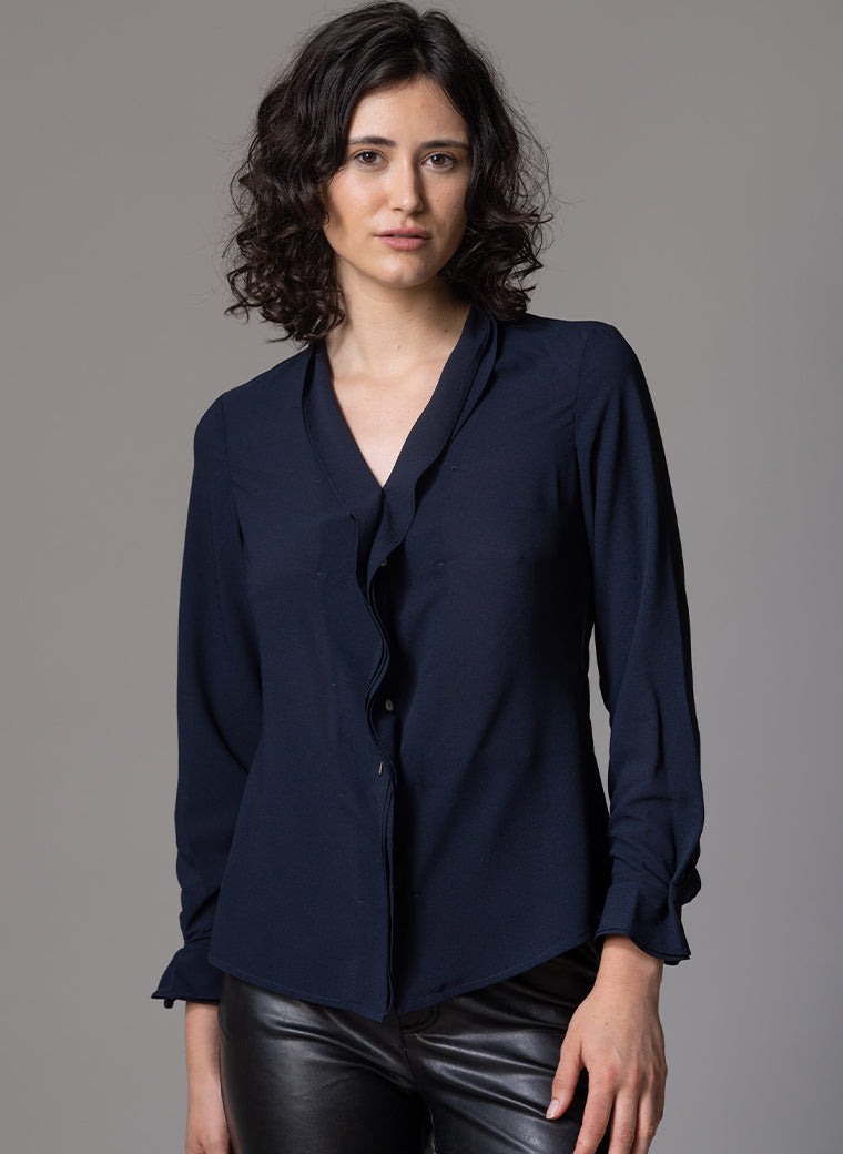 CAROLINA NAVY MINIMALIST BLOUSE