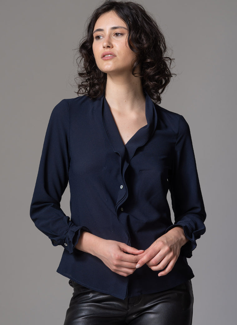 CAROLINA NAVY MINIMALIST BLOUSE