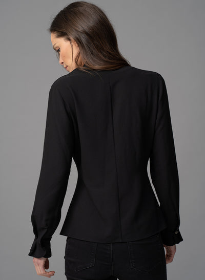 CAROLINA BLACK MINIMALIST BLOUSE