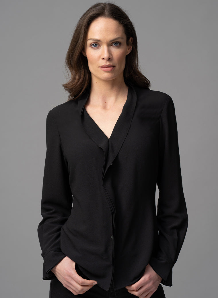 CAROLINA BLACK MINIMALIST BLOUSE