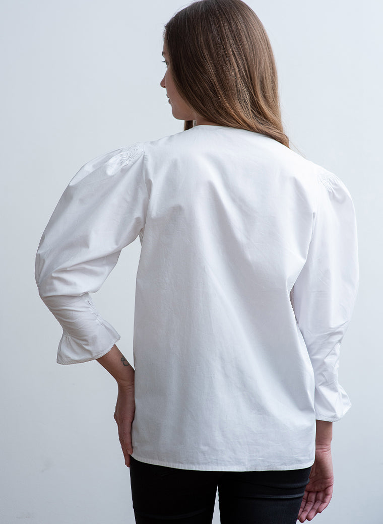 CATRINE EMBROIDERED COTTON BOHO RANGE SHIRT