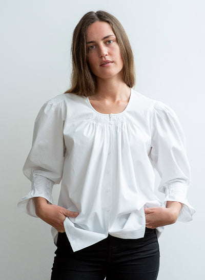 CATRINE EMBROIDERED COTTON BOHO RANGE SHIRT