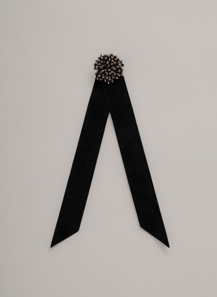 Dasha Black Jewel Bowknot