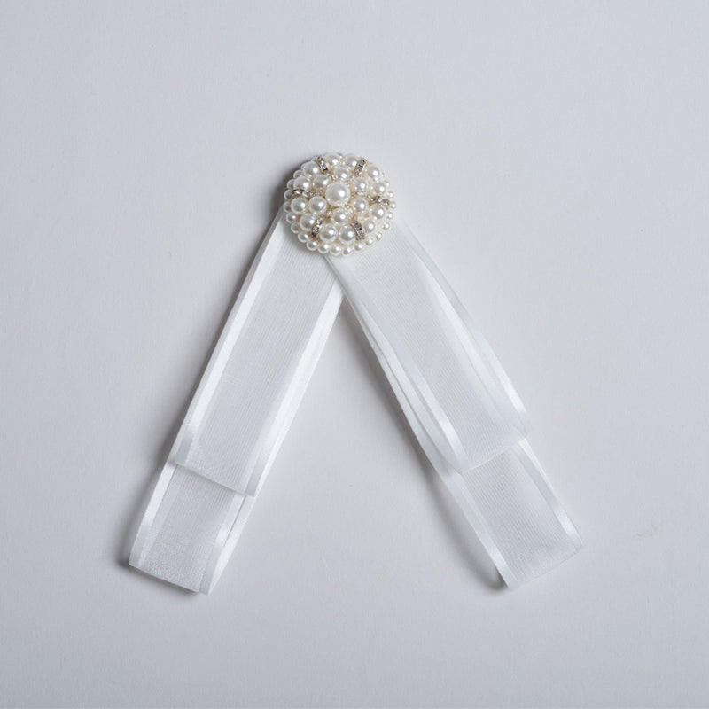 Fifi White Pearl Bowknot