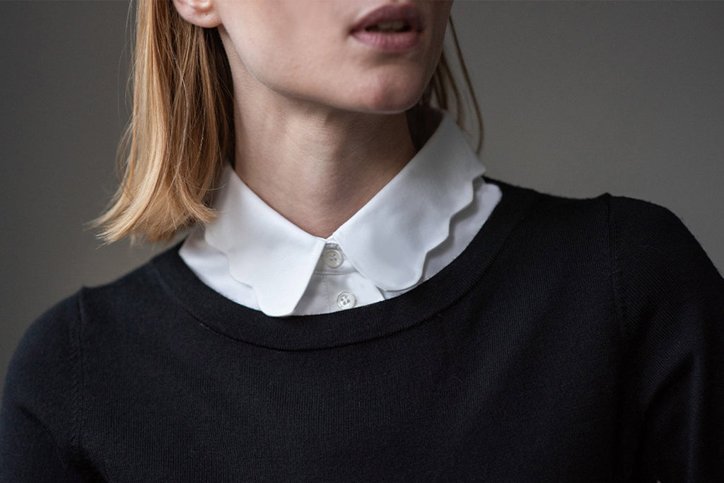 Flora Scalloped Collar Mock
