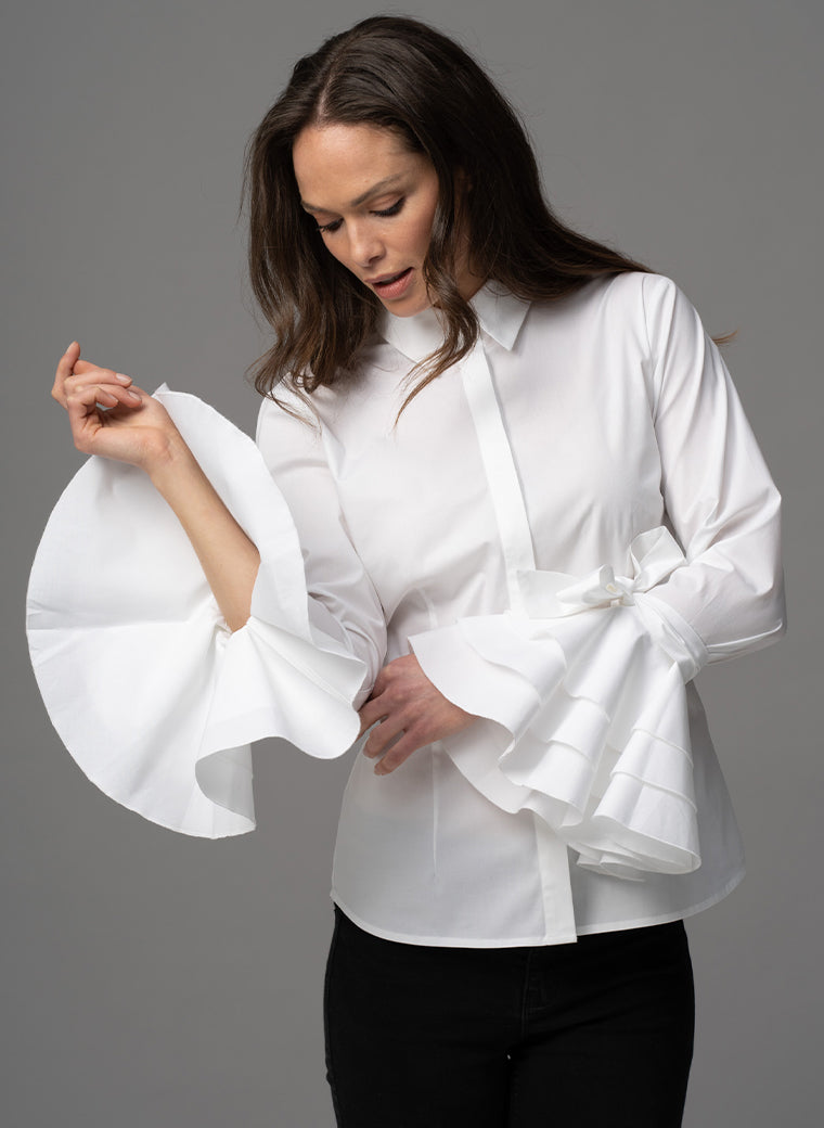 MAGNOLIA STATEMENT CUFF TAILORED COCKTAIL SHIRT