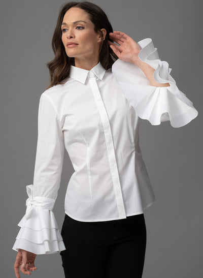 MAGNOLIA STATEMENT CUFF TAILORED COCKTAIL SHIRT