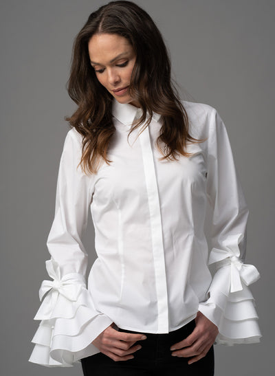 MAGNOLIA STATEMENT CUFF TAILORED COCKTAIL SHIRT