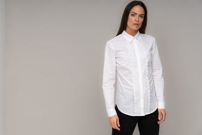 MARY ELLEN BRODERIE ANGLAISE WHITE SHIRT