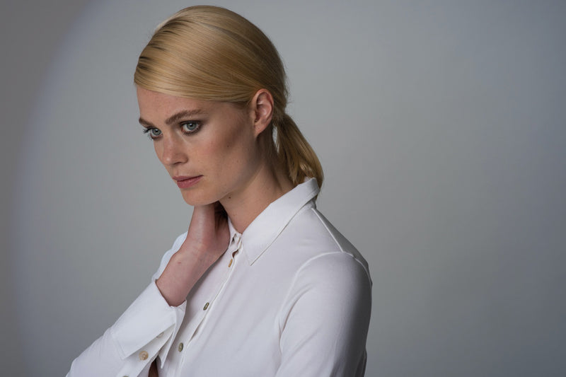 PATRICIA WHITE JERSEY COTTON SHIRT