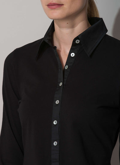 PATRICIA BLACK JERSEY COTTON SHIRT