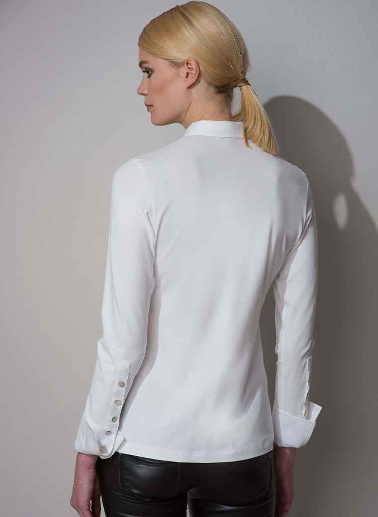 PATRICIA WHITE JERSEY COTTON SHIRT