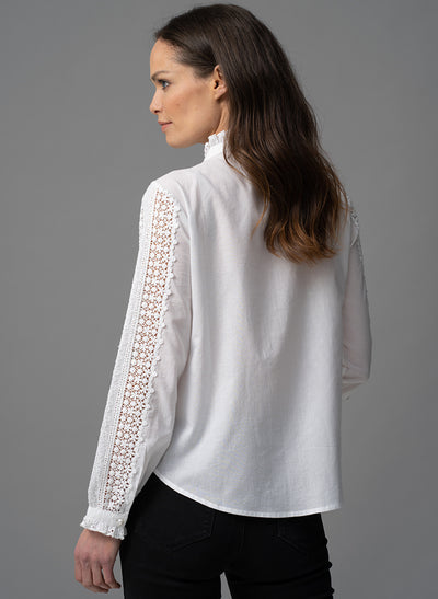 TILLY IVORY EMBROIDERED BOHO RANGE SHIRT