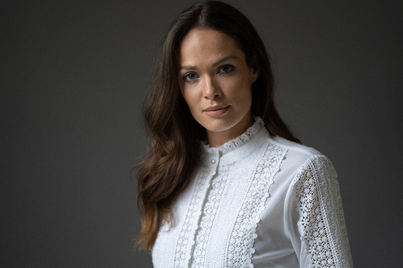 TILLY IVORY EMBROIDERED BOHO RANGE SHIRT